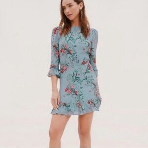 Reformation Doutzen Leona Floral Print Mini Dress